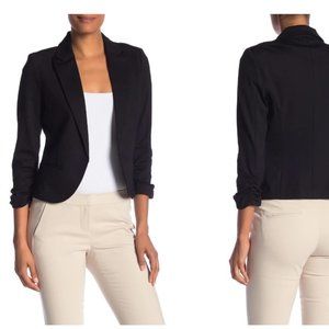 Ponte 3/4 Length Sleeve Rouched Jacket